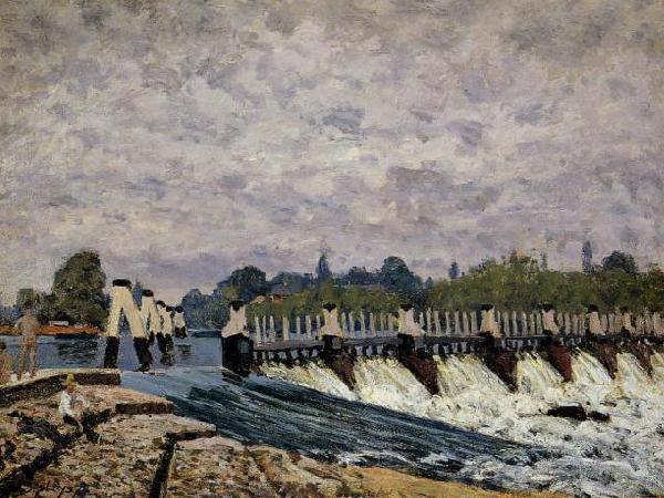 Alfred Sisley Molesey Weir  Morning